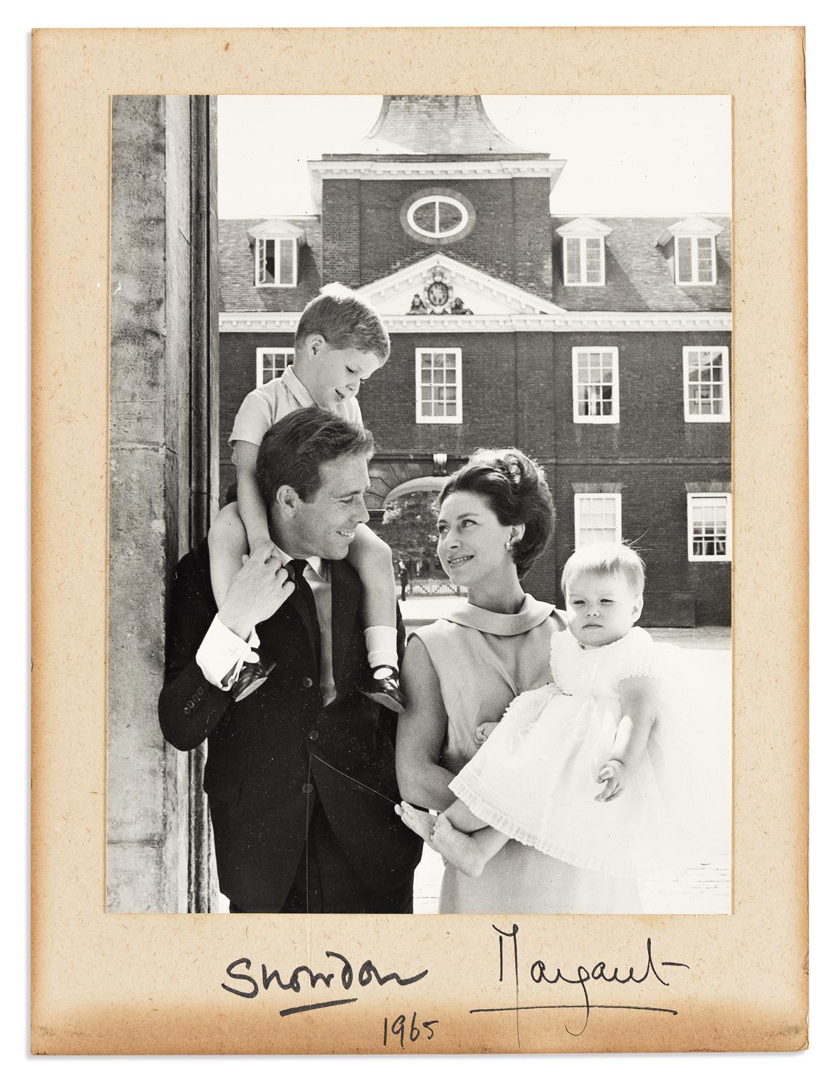 (ROYALTY.) PRINCESS MARGARET; AND ANTONY ARMSTRONG-JONES. Photograph Signed, by both (Margaret and Snowdon),